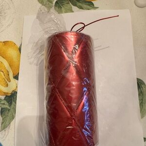 Red Quilted Candle